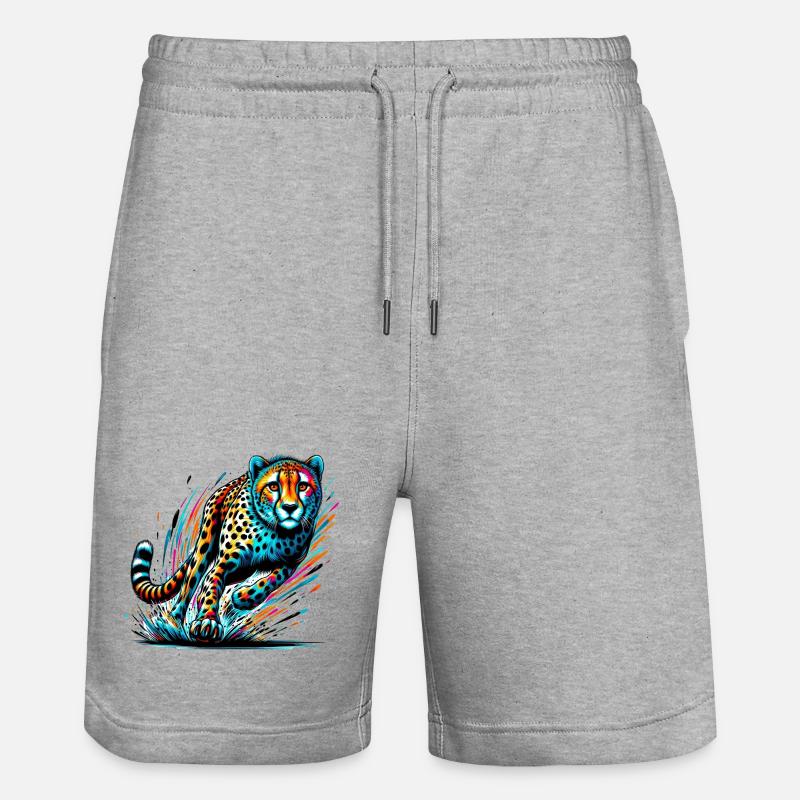 Guépard - Short de jogging bio TRAINER Stanley/Stella unisexe - gris chiné