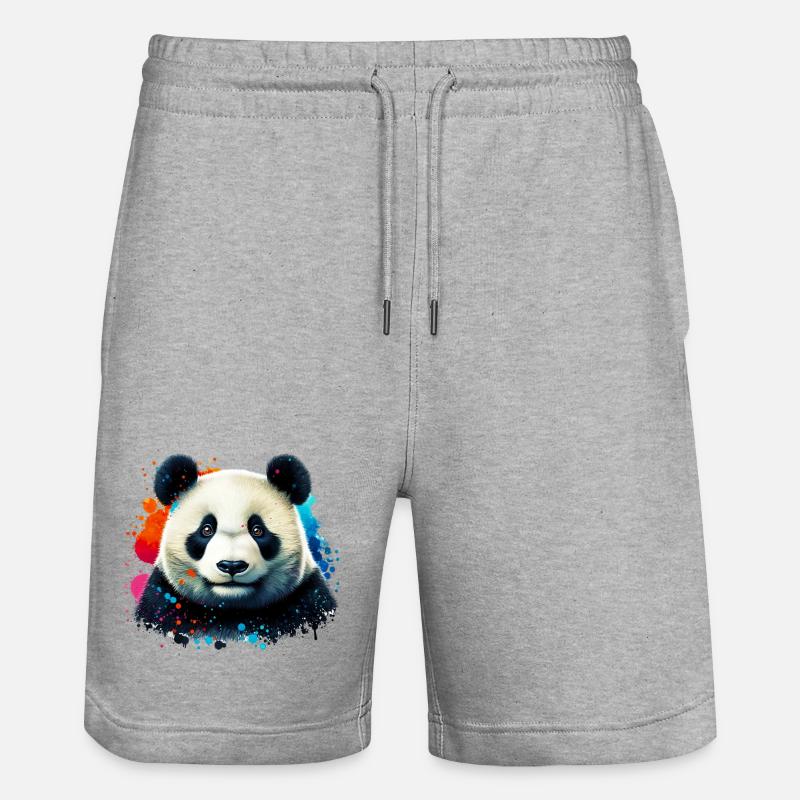 Panda - Short de jogging bio TRAINER Stanley/Stella unisexe - gris chiné