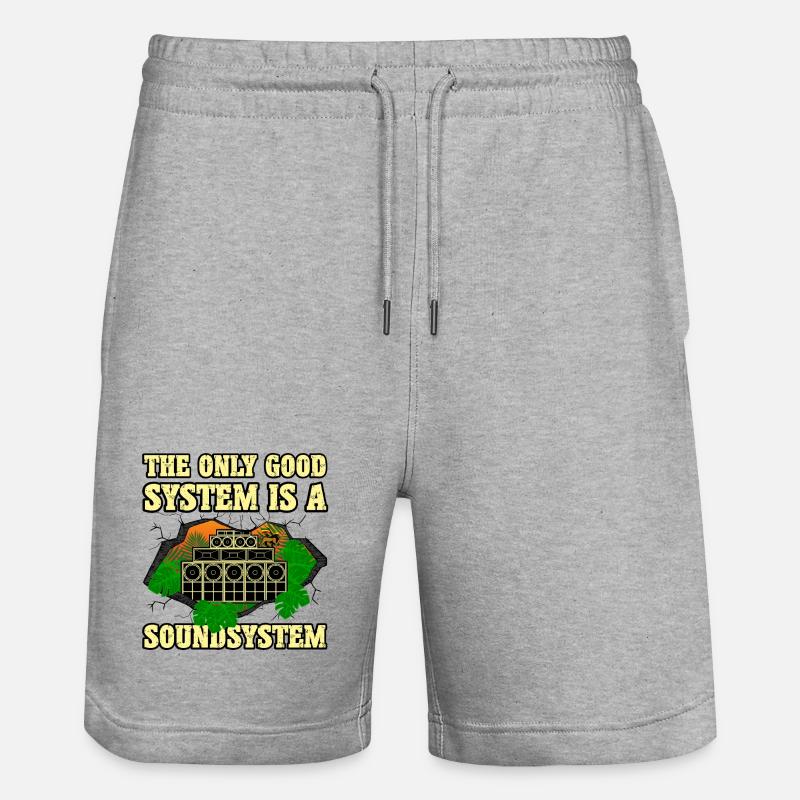 Système de son Dub - Short de jogging bio TRAINER Stanley/Stella unisexe - gris chiné