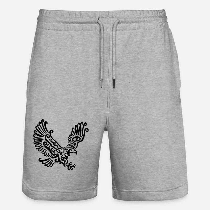 Aigle noir - Short de jogging bio TRAINER Stanley/Stella unisexe - gris chiné