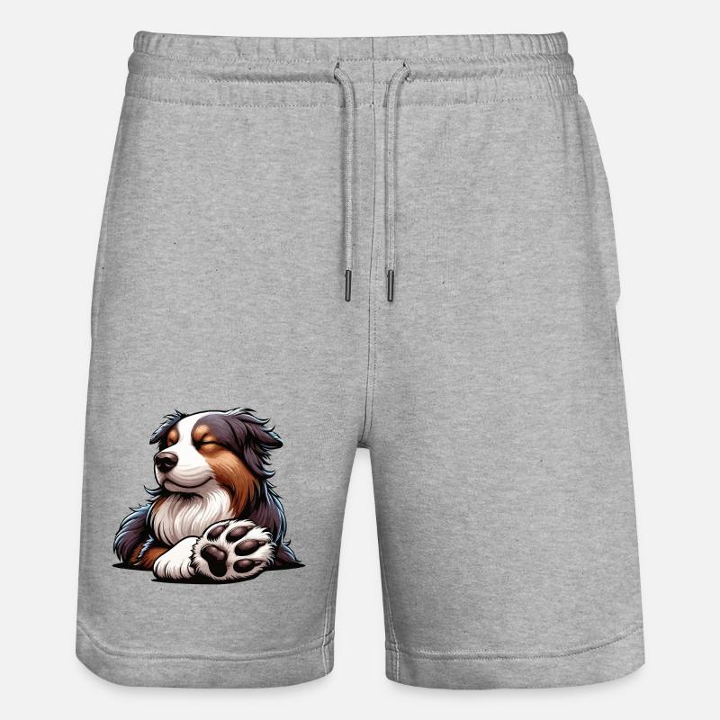 Berger australien Aussie Aussie Propriétaires Aussies - Short de jogging bio TRAINER Stanley/Stella unisexe - gris chiné