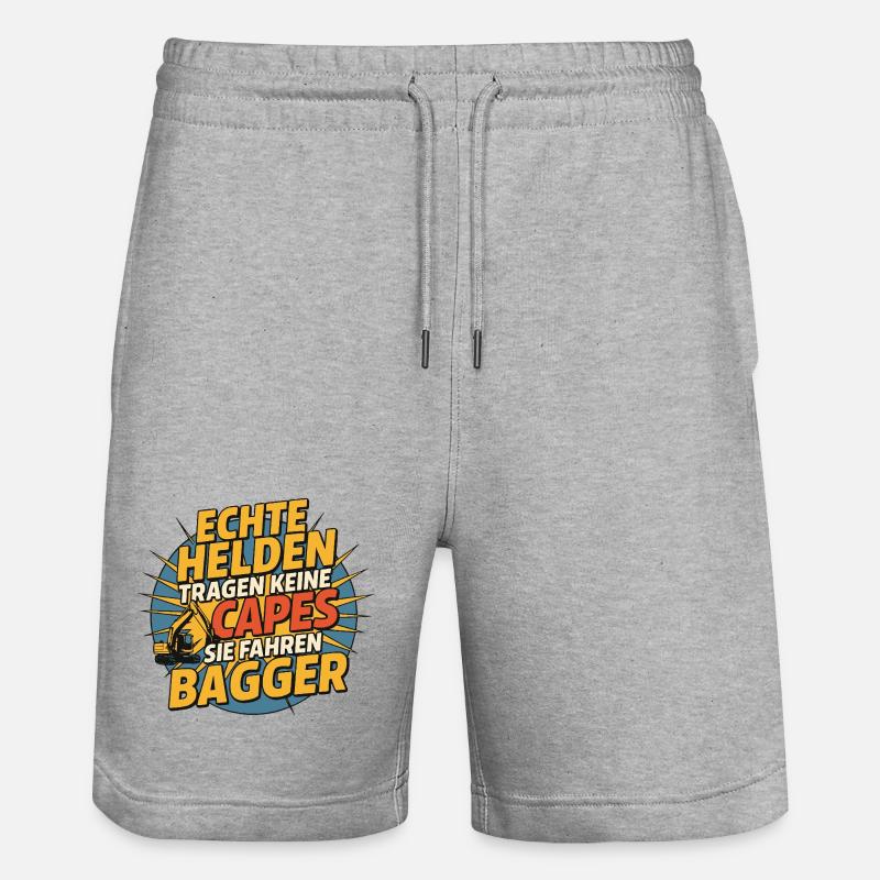 Les vrais héros font du BaggeR - Short de jogging bio TRAINER Stanley/Stella unisexe - gris chiné