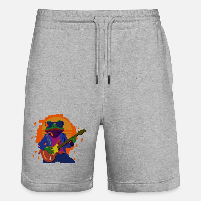 Rock-Frog au coucher du soleil - Short de jogging bio TRAINER Stanley/Stella unisexe - gris chiné