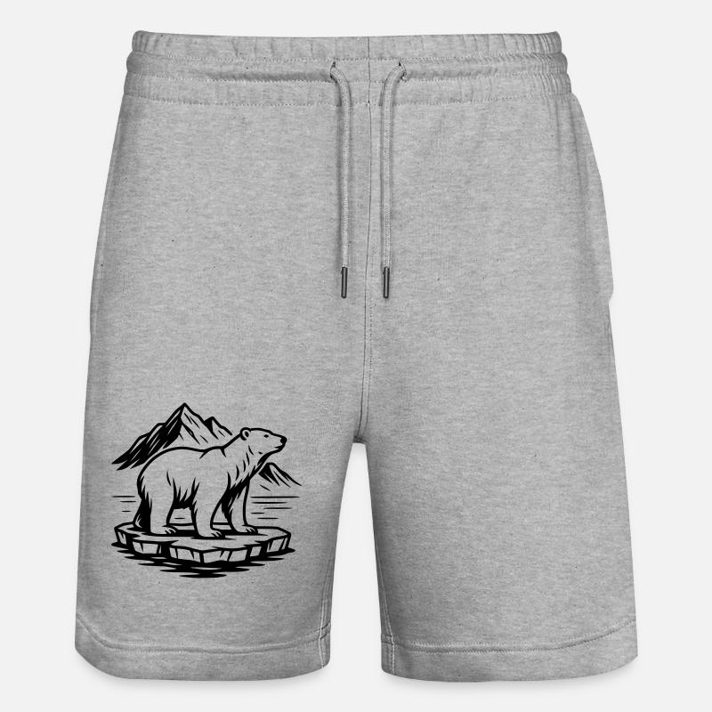 Eisbär - Stanley/Stella Unisex Bio Joggingshorts Trainer  - Grau meliert