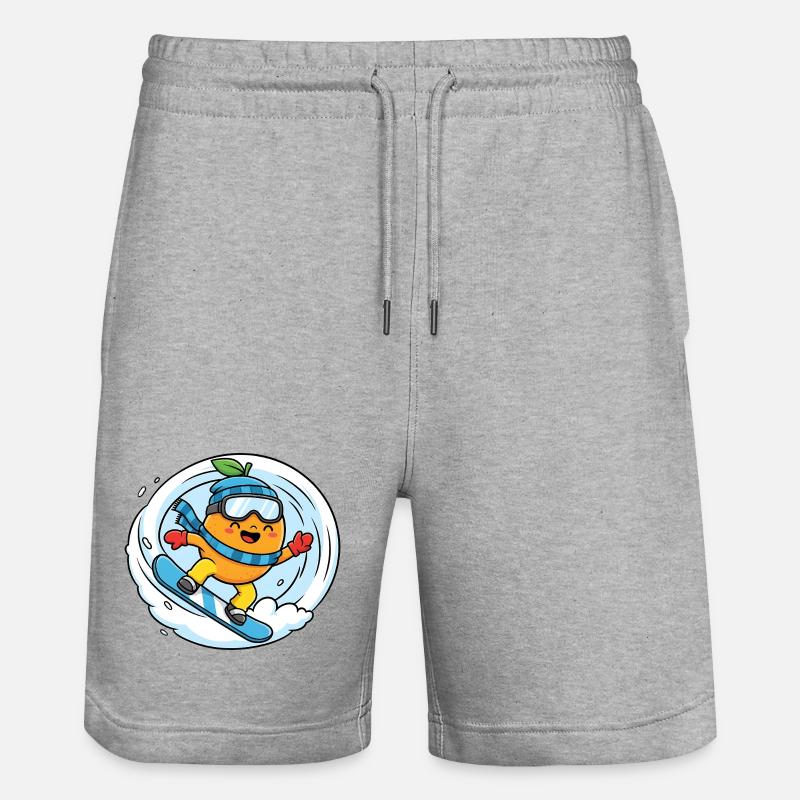 Snowboarding Orange Winter Snowboard Fun - Short de jogging bio TRAINER Stanley/Stella unisexe - gris chiné