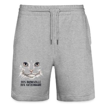 Cat Mom Gifts Cat Mom Cat Lover - Stanley/Stella Trainer Unisex Organic Jogging Shorts - heather grey - Front - Nik (191cm) & Marisol (170cm)