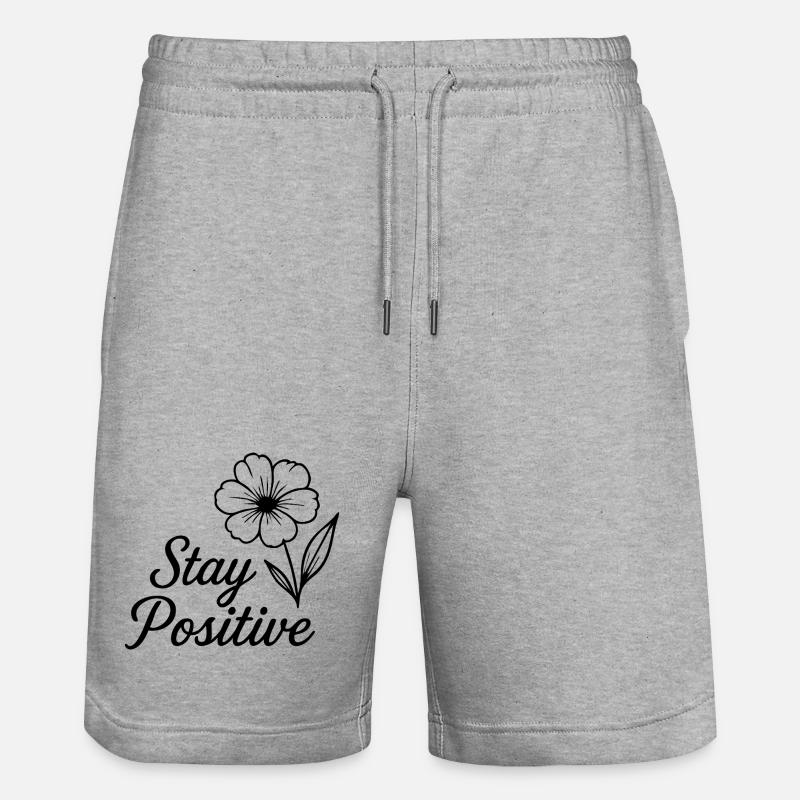 Restez positif - Short de jogging bio TRAINER Stanley/Stella unisexe - gris chiné