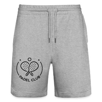 padel club  - Short de jogging bio TRAINER Stanley/Stella unisexe - gris chiné - Devant - Nik (191cm) & Marisol (170cm)