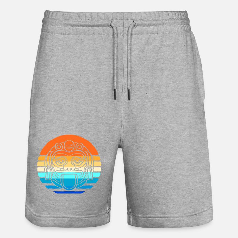 Calendrier maya inca aztèque - Short de jogging bio TRAINER Stanley/Stella unisexe - gris chiné