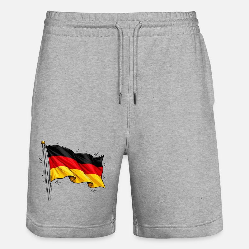 Drapeau allemand - Short de jogging bio TRAINER Stanley/Stella unisexe - gris chiné