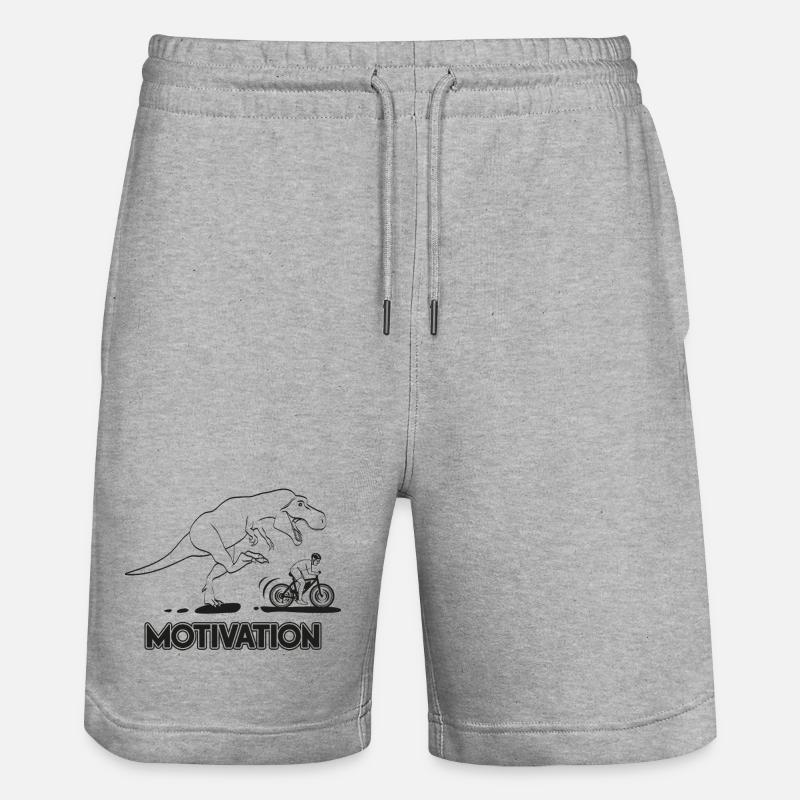 DinoMotivation Course Aventure - Short de jogging bio TRAINER Stanley/Stella unisexe - gris chiné