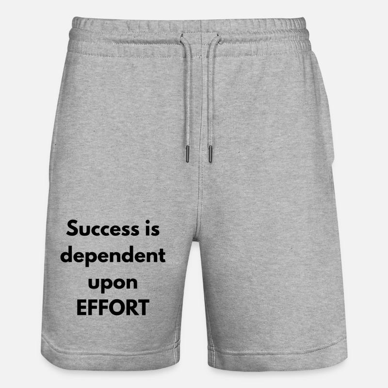 Success is dependent upon effort - Short de jogging bio TRAINER Stanley/Stella unisexe - gris chiné
