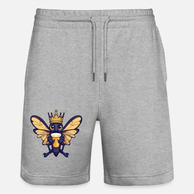 Re della Birra Libellula - Pantaloncini da jogger ecologici unisex Trainer di Stanley/Stella - grigio melange