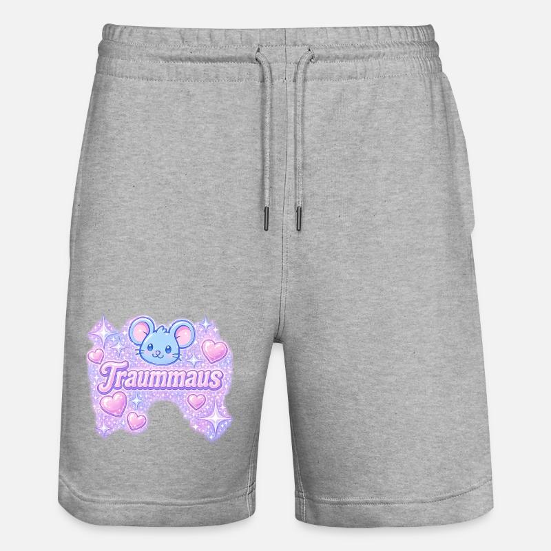 Dream mouse / design Y2K - Short de jogging bio TRAINER Stanley/Stella unisexe - gris chiné