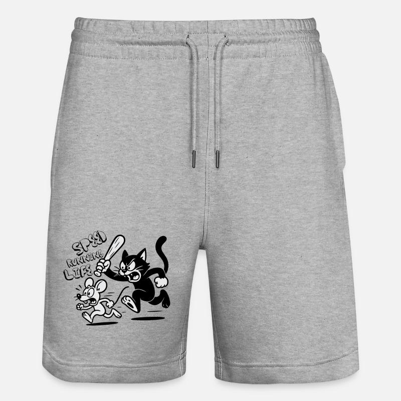 Vie en course de vitesse - Short de jogging bio TRAINER Stanley/Stella unisexe - gris chiné