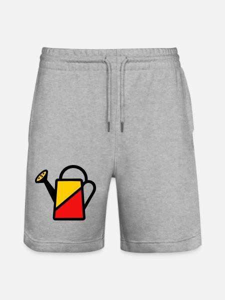 Two-tone watering can tool vegetable gardener - Stanley/Stella Trainer Unisex Organic Jogging Shorts - heather grey