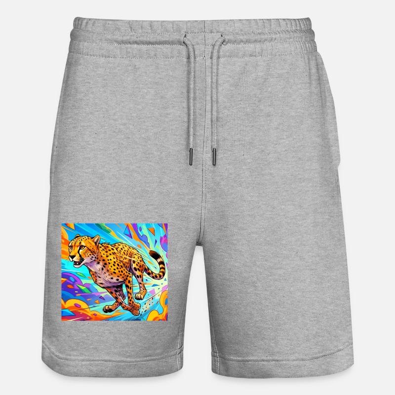 guépard - Short de jogging bio TRAINER Stanley/Stella unisexe - gris chiné