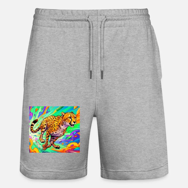 guépard - Short de jogging bio TRAINER Stanley/Stella unisexe - gris chiné