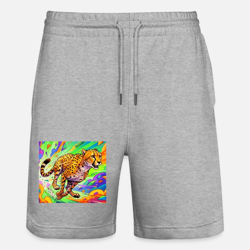 guépard - Short de jogging bio TRAINER Stanley/Stella unisexe - gris chiné