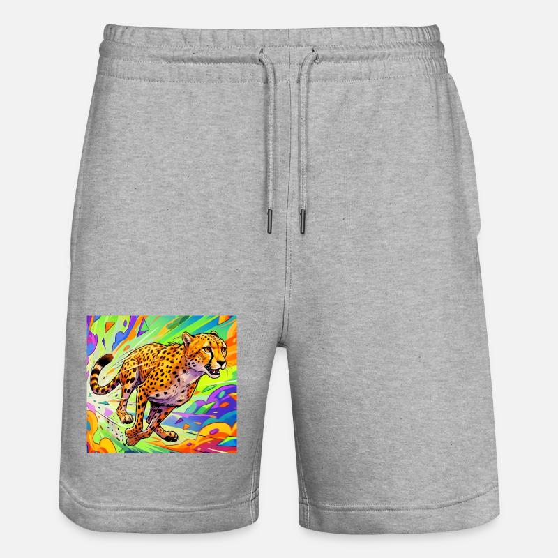 guépard - Short de jogging bio TRAINER Stanley/Stella unisexe - gris chiné