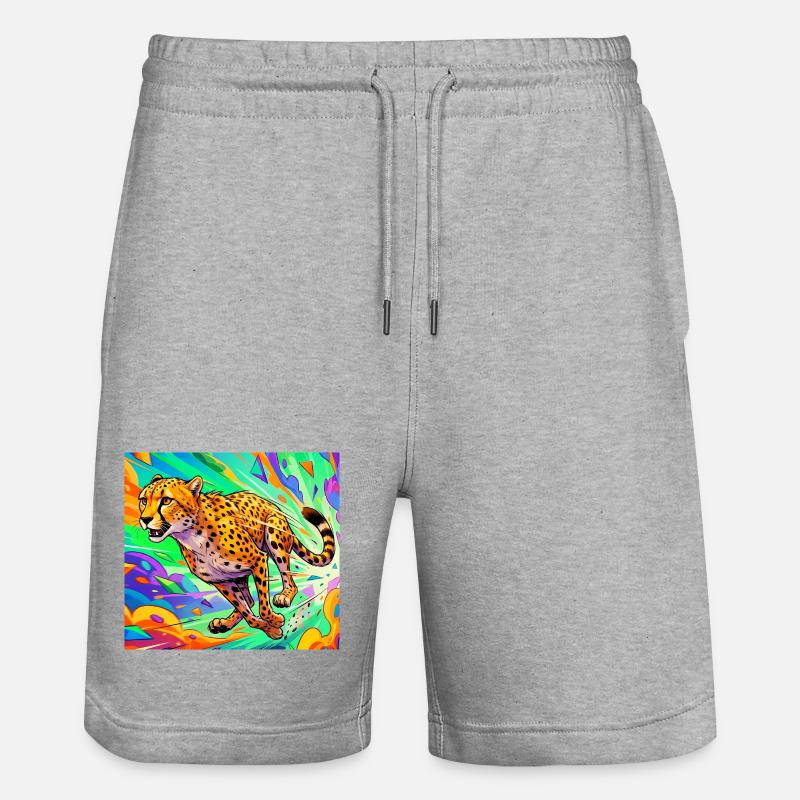 guépard - Short de jogging bio TRAINER Stanley/Stella unisexe - gris chiné