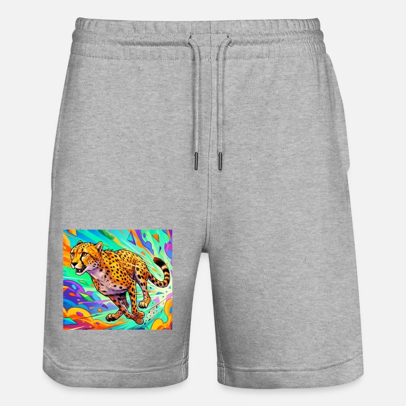 guépard - Short de jogging bio TRAINER Stanley/Stella unisexe - gris chiné