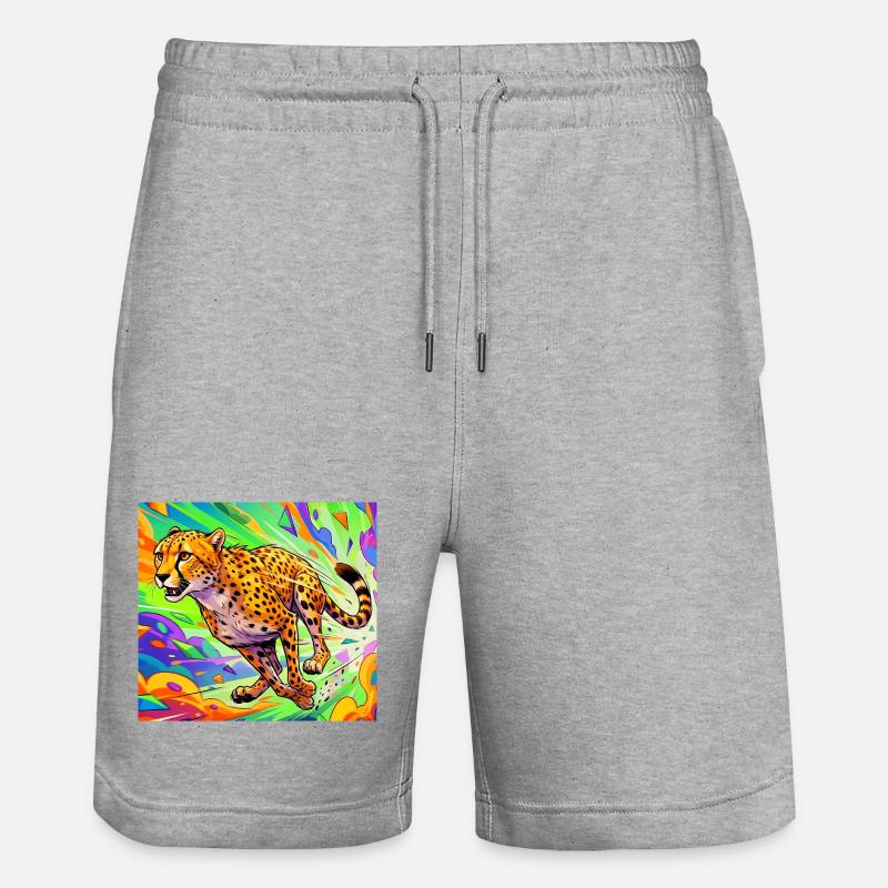 guépard - Short de jogging bio TRAINER Stanley/Stella unisexe - gris chiné