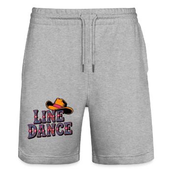 Line Dance Cowboyhut - Stanley/Stella Unisex Bio Joggingshorts Trainer  - Grau meliert - Vorne - Nik (191cm) & Marisol (170cm)