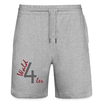Wald4tler - Stanley/Stella Unisex Bio Joggingshorts Trainer  - Grau meliert - Vorne - Nik (191cm) & Marisol (170cm)