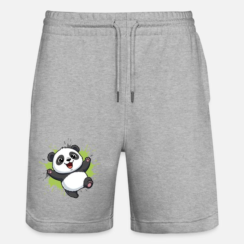 Panda Splash Joie Joie - Short de jogging bio TRAINER Stanley/Stella unisexe - gris chiné