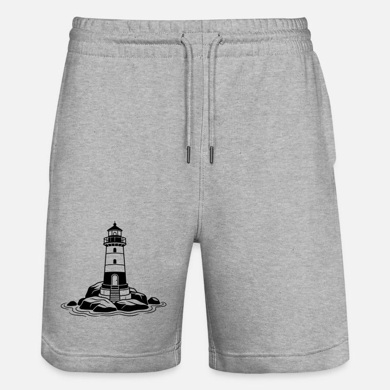 Leuchtturm - Stanley/Stella Unisex Bio Joggingshorts Trainer  - Grau meliert