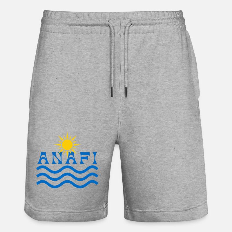 ANAFI Soleil et Vagues - Short de jogging bio TRAINER Stanley/Stella unisexe - gris chiné