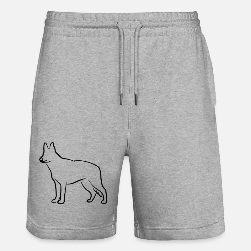 Sketch du berger allemand - Short de jogging bio TRAINER Stanley/Stella unisexe - gris chiné