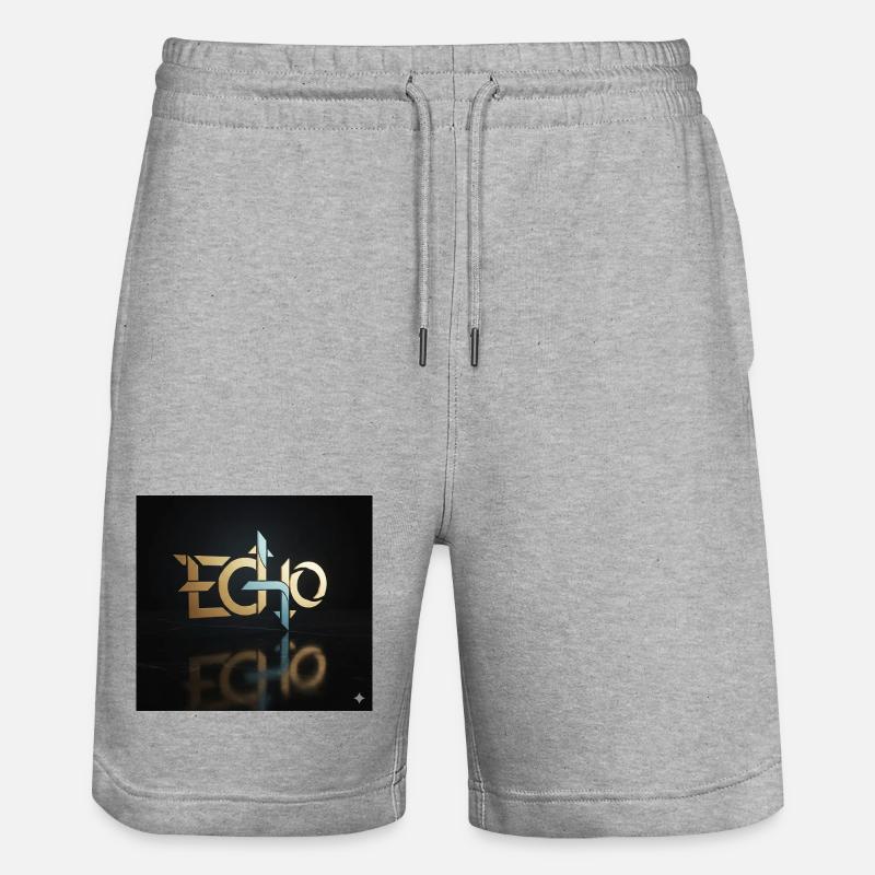 Jeu de lumière Echo Geometry - Short de jogging bio TRAINER Stanley/Stella unisexe - gris chiné