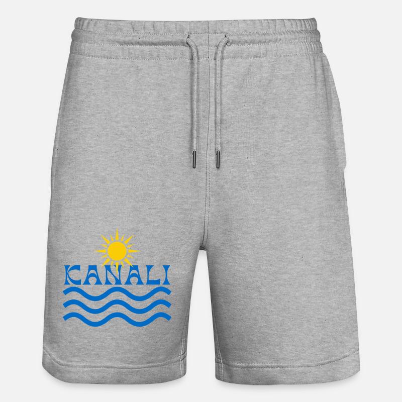 Ondes de Soleil de Kanali - Short de jogging bio TRAINER Stanley/Stella unisexe - gris chiné