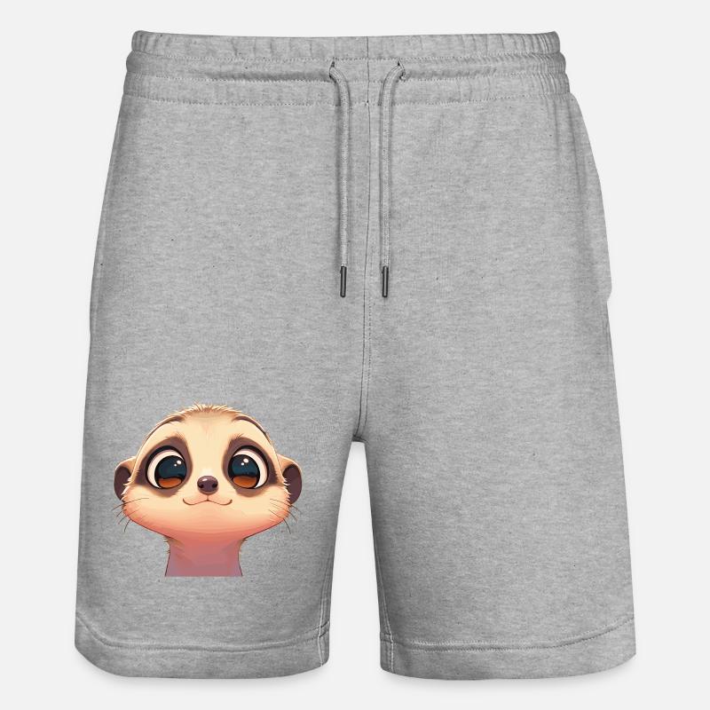 Suricate Erdmännchen - Short de jogging bio TRAINER Stanley/Stella unisexe - gris chiné