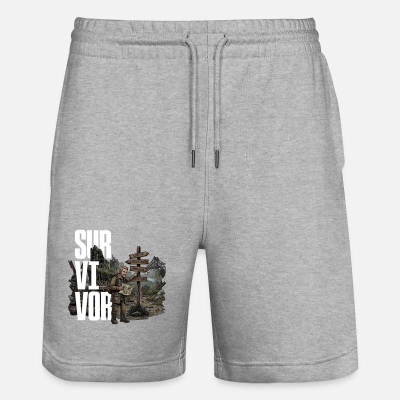 Survivant - Short de jogging bio TRAINER Stanley/Stella unisexe - gris chiné