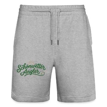 Schönwetter Angler - Stanley/Stella Unisex Bio Joggingshorts Trainer  - Grau meliert - Vorne - Nik (191cm) & Marisol (170cm)