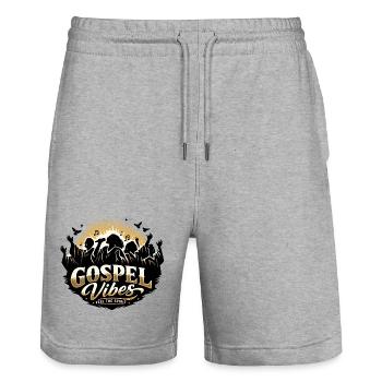 Gospel Vibes - Feel The Spirit - Gospel Choir - Stanley/Stella Trainer Unisex Organic Jogging Shorts - heather grey - Front - Nik (191cm) & Marisol (170cm)