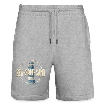 Lighthouse Surf Lake Breeze Club - Short de jogging bio TRAINER Stanley/Stella unisexe - gris chiné - Devant - Nik (191cm) & Marisol (170cm)