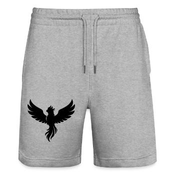 Phoenix - Stanley/Stella Unisex Bio Joggingshorts Trainer  - Grau meliert - Vorne - Nik (191cm) & Marisol (170cm)