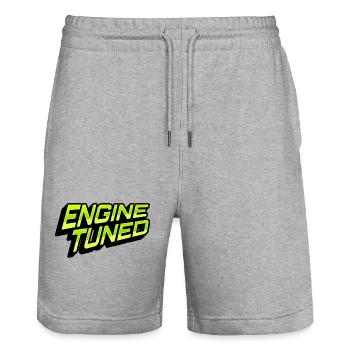 Pure engine sound – Engine Tuned Power - Stanley/Stella Trainer Unisex Organic Jogging Shorts - heather grey - Front - Nik (191cm) & Marisol (170cm)