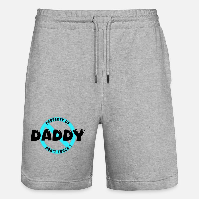 Papas Eigentum, schwarz. In - Stanley/Stella Unisex Bio Joggingshorts Trainer  - Grau meliert