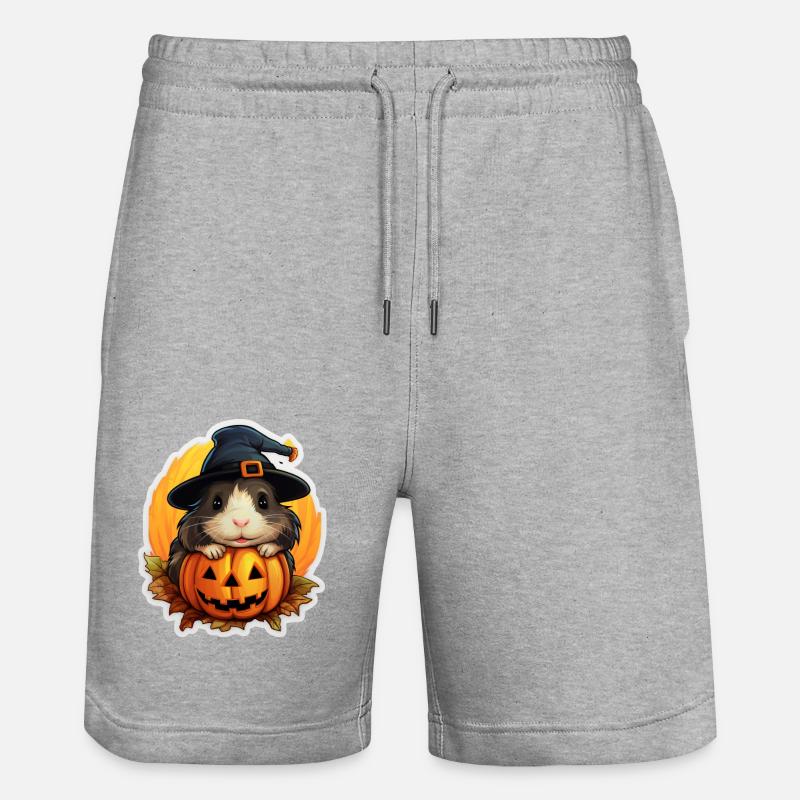 Cochon d’Inde Halloween - Short de jogging bio TRAINER Stanley/Stella unisexe - gris chiné