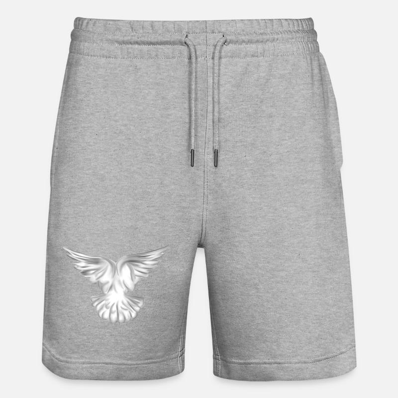 Colombe de la liberté - Short de jogging bio TRAINER Stanley/Stella unisexe - gris chiné