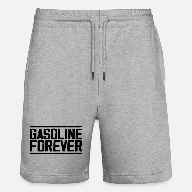 Gasoline Forever - Short de jogging bio TRAINER Stanley/Stella unisexe - gris chiné