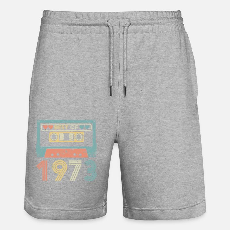 Das Beste von 1973 - Stanley/Stella Unisex Bio Joggingshorts Trainer  - Grau meliert