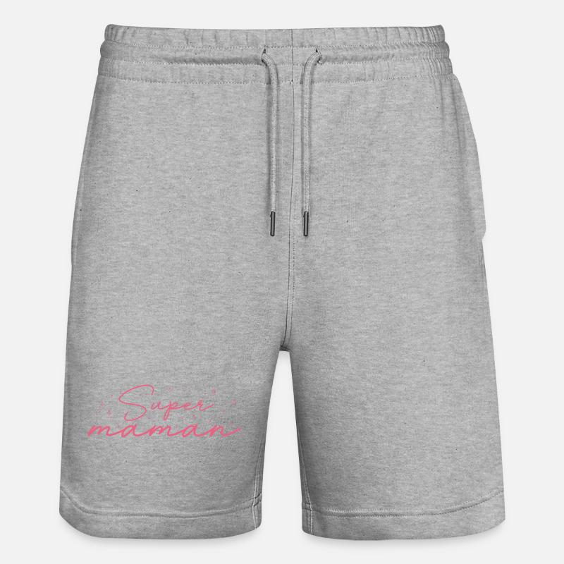 super maman - Short de jogging bio TRAINER Stanley/Stella unisexe - gris chiné