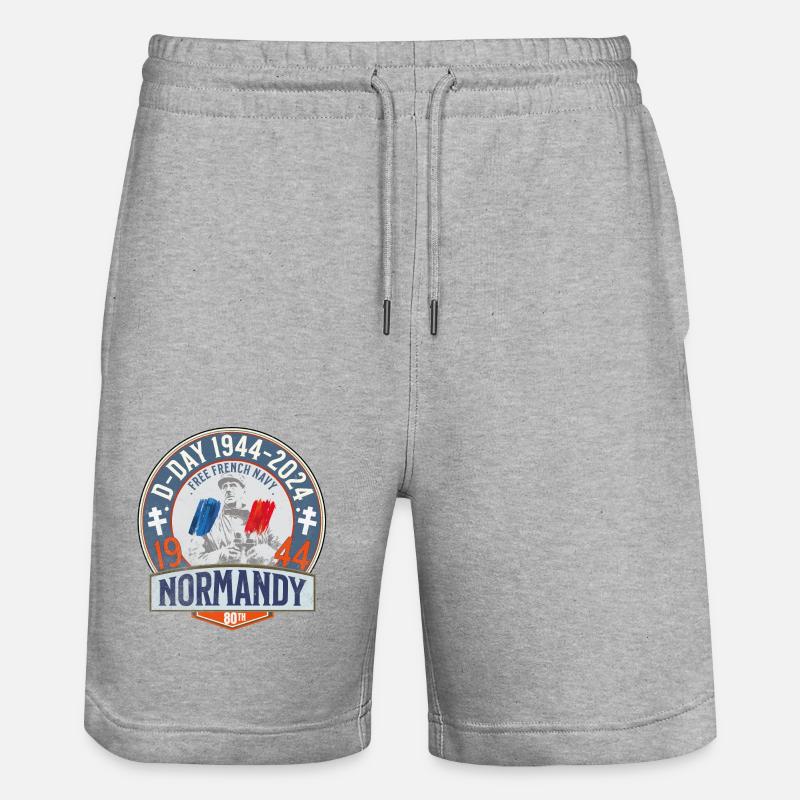 D DAY 1944 2024 - Short de jogging bio TRAINER Stanley/Stella unisexe - gris chiné