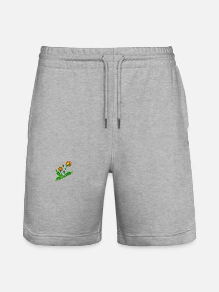 Dandelion - Stanley/Stella Trainer Unisex Organic Jogging Shorts - heather grey